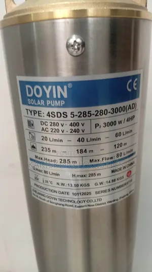 285 Meter's Doyin Submersible Pump Hybrid With Ac and Dc Motor