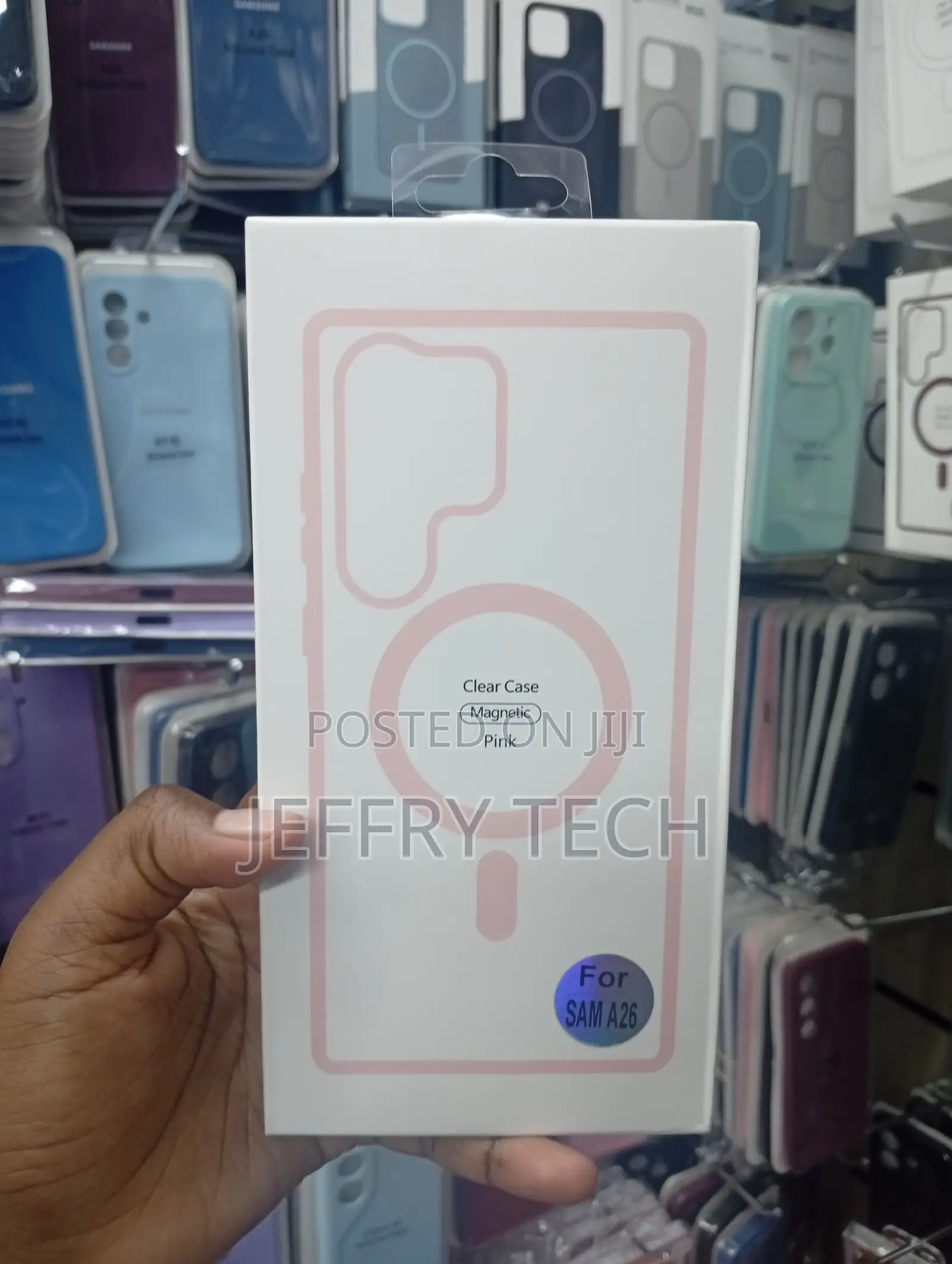 Samsung Galaxy A26 Vibrant Pink Outline Magnetic Case