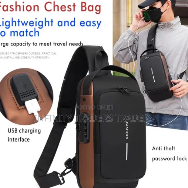 Multifunction Anti -theft Usb Shoulder/Chest Bag - thumbnail 2