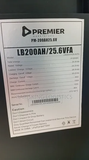 Premier Lithium Battery 200ah - 24volts With Wi-Fi Dongle