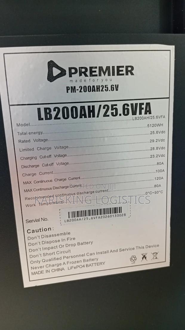 200ah Premier Lithium Battery 24 Volts - thumbnail 3