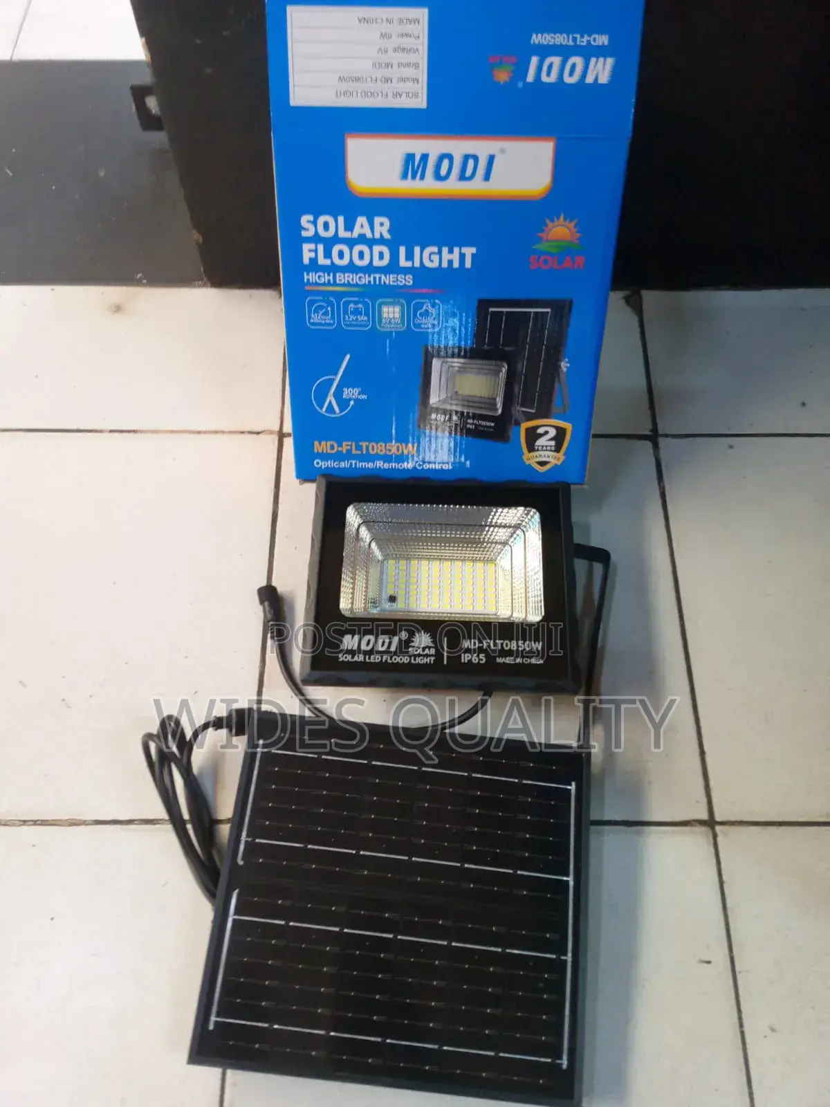 Modi Solar Flood Light With 300° Rotation Capabilities.