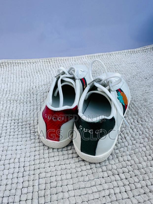 Authentic Gucci Ace White Leather Sneakers With Embroidery - thumbnail 4