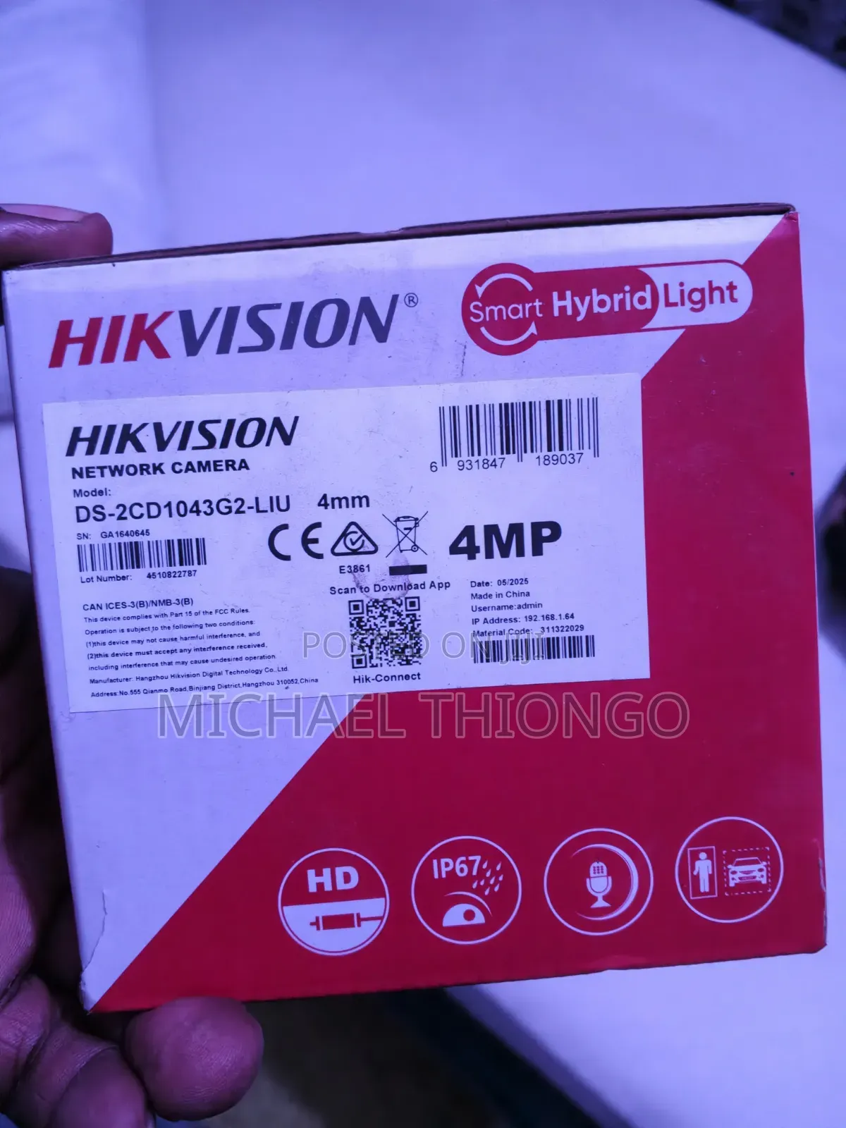 Hik Vision 4mp 4mm Smart Hybrid