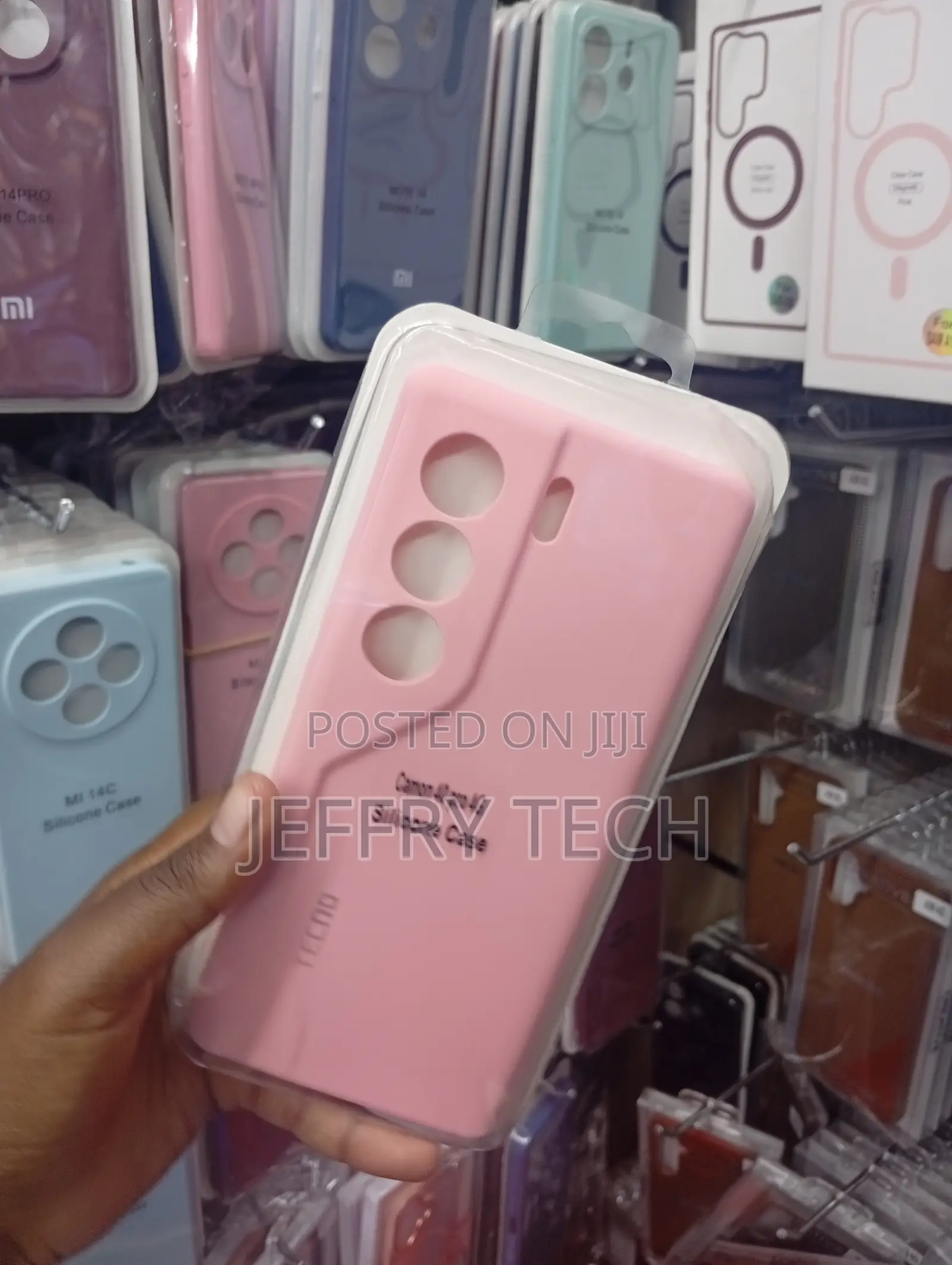 Tecno Camon 40 Pro, Shock-Absorbing Liquid Silicone Cover- Pink