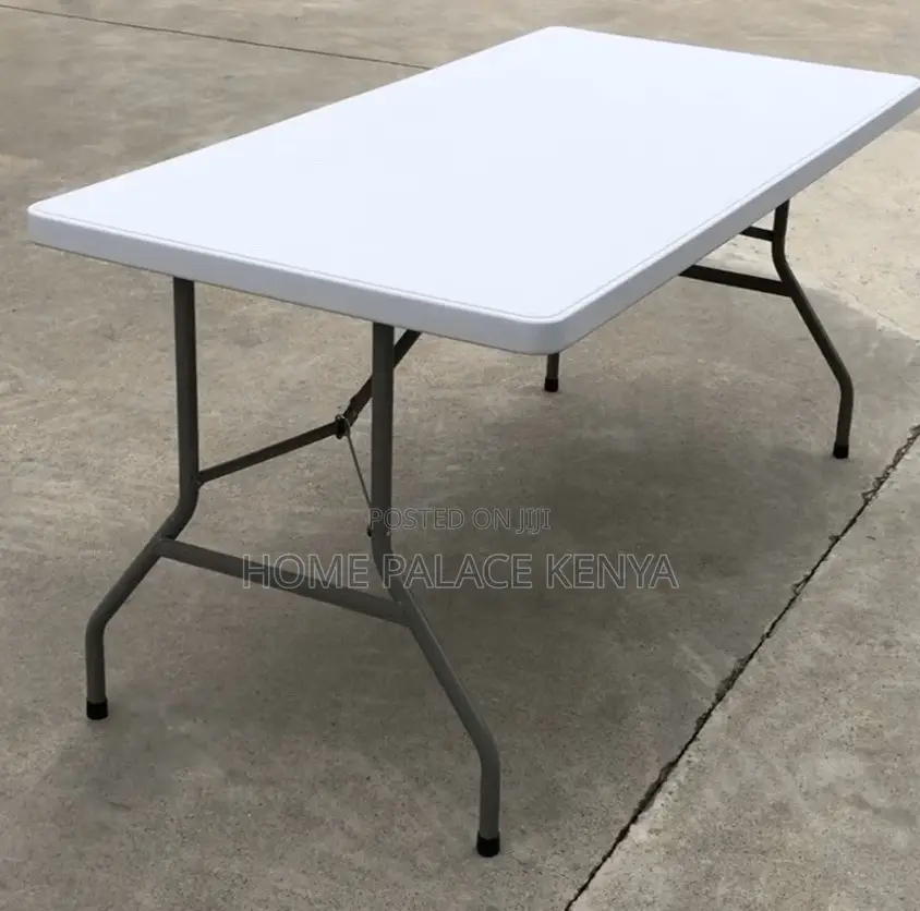 Outdoor Set Portable Folding Table With 6 Plastic Chairs