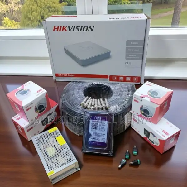 Hikvision 4 1080p 2mp Cctv Cameras Full System Kit With 500gb Harddisk