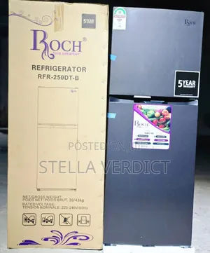 197 Litres Roch RFR-250-Dt-B Double Door No Frost Refrigerator