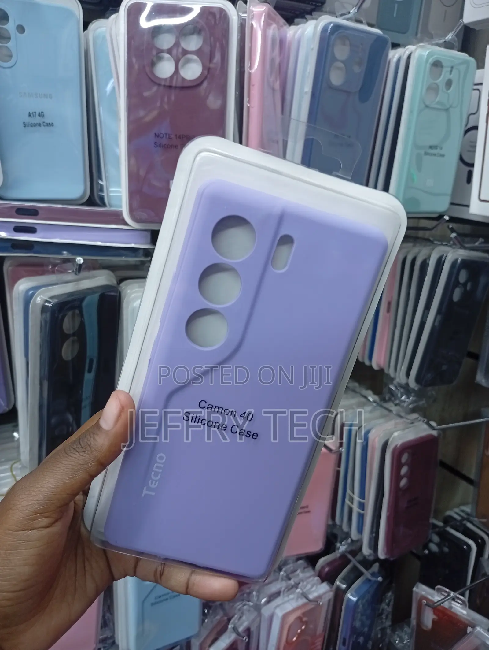 Tecno Camon 40 Anti-Slip Matte Light Purple or Lavender Silicone Cover