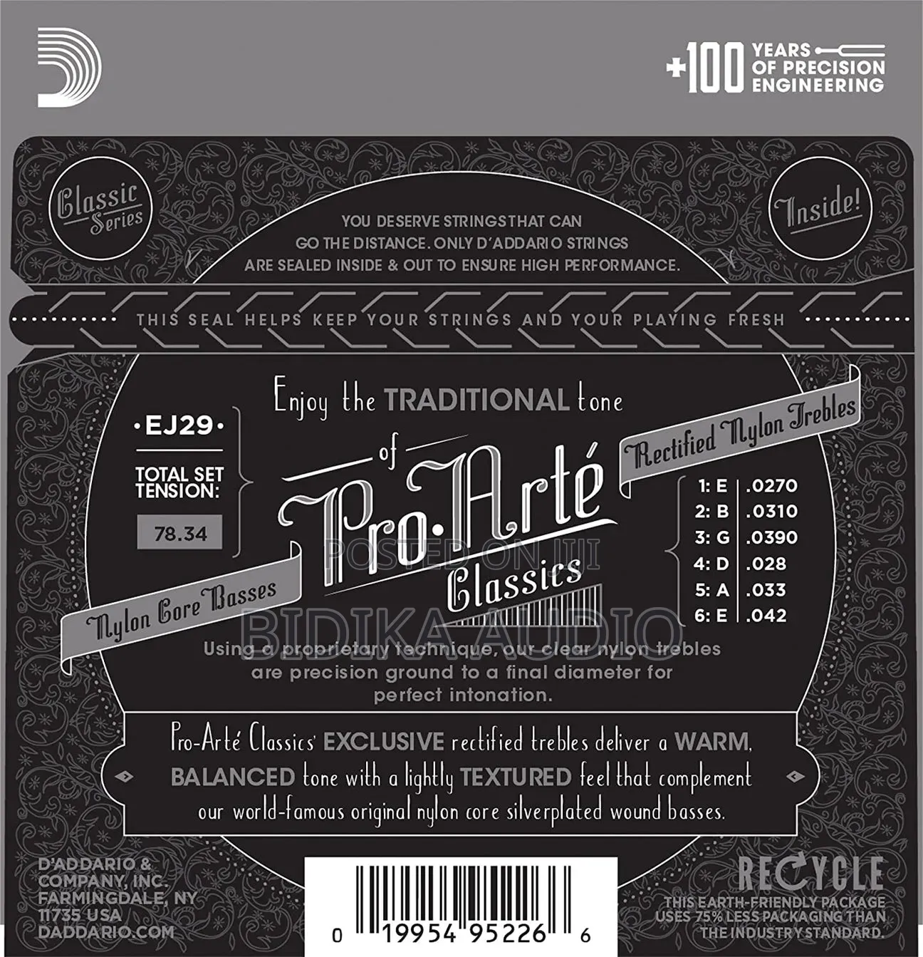d'Addario Pro Arte Classical Guitar Ej29