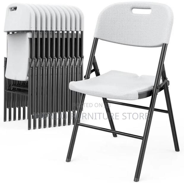 Office Chairs; White Foldable Home Office Patio Outdoor Chairs - thumbnail 2