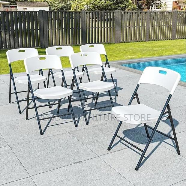 Office Chairs; White Foldable Home Office Patio Outdoor Chairs - thumbnail 3