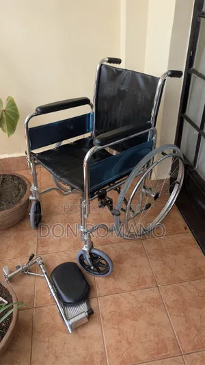 Wheel Chair - Extra Wide Foldable Steel Frame