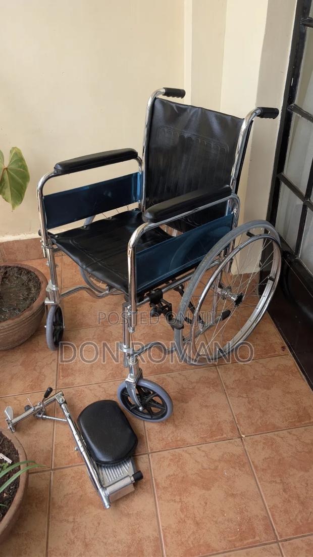 Wheel Chair - Extra Wide Foldable Steel Frame - main view