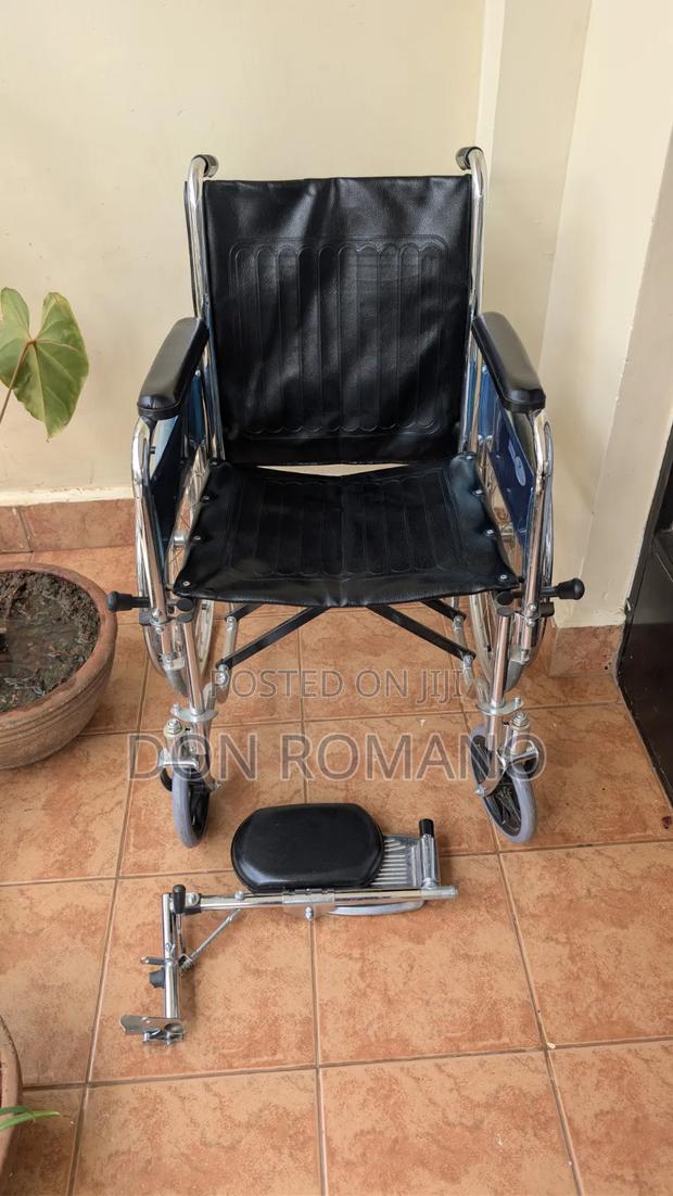 Wheel Chair - Extra Wide Foldable Steel Frame - thumbnail 2
