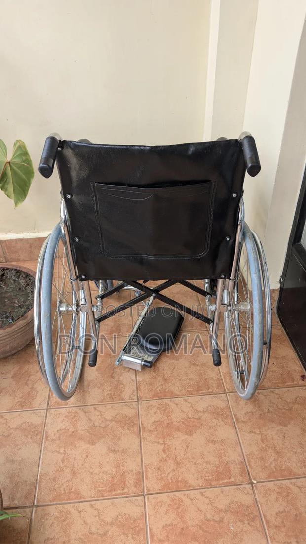 Wheel Chair - Extra Wide Foldable Steel Frame - thumbnail 4