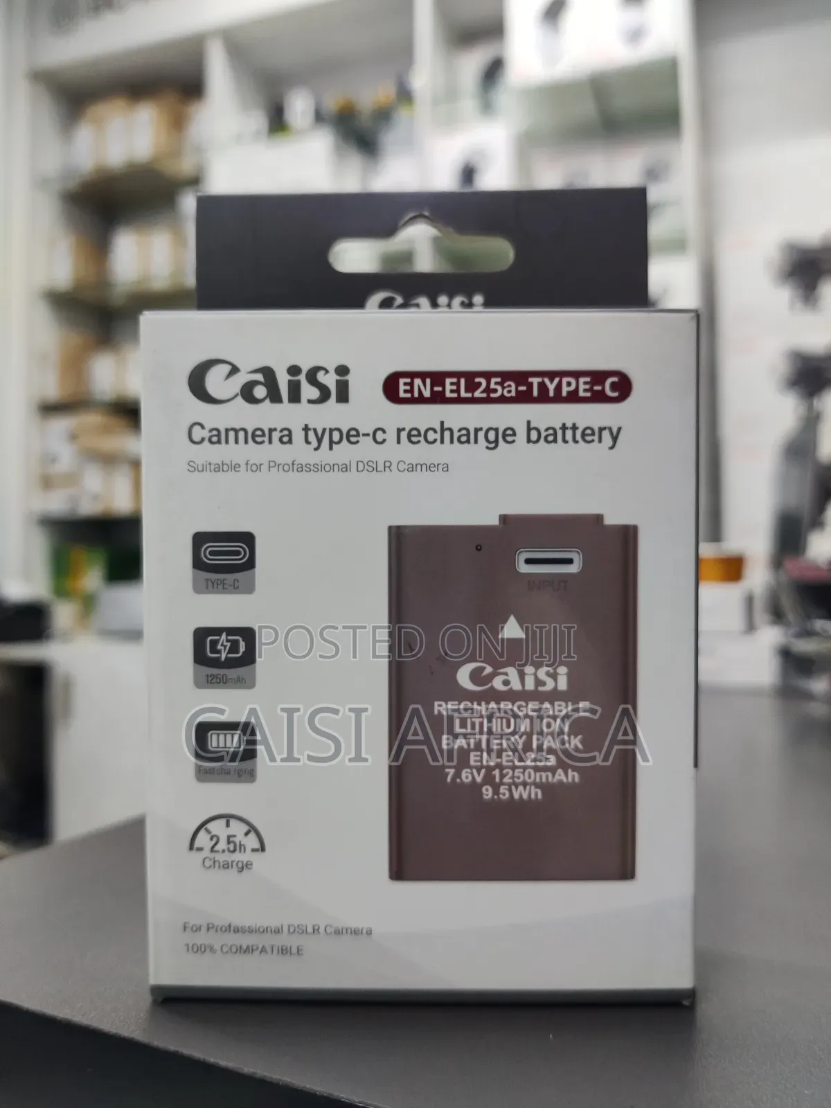 Caisi en-El25a Type-C Rechargeable Replacement Battery 1250mah