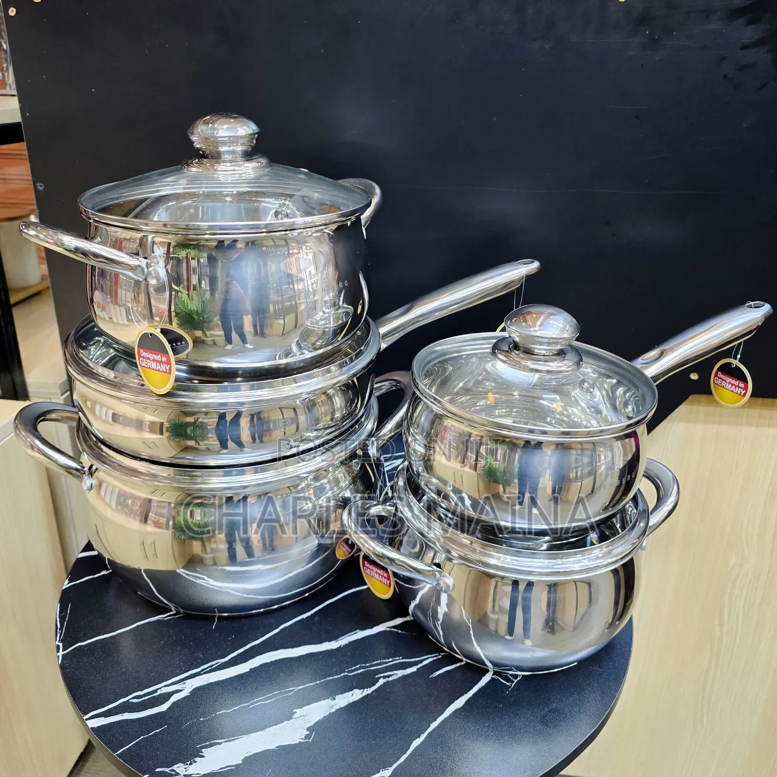 *10pc Edenberg Stainless Cookware Set*