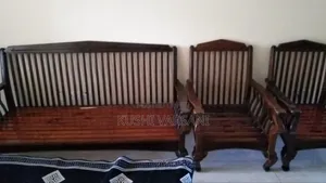 Elegant Solid Wooden Sofa Set 3+1 Seater, Strong and Clean.