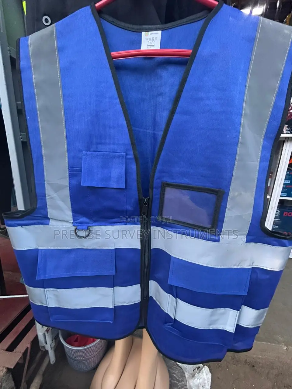 Heavy-duty Reflective Survey Vest With Tool Pockets
