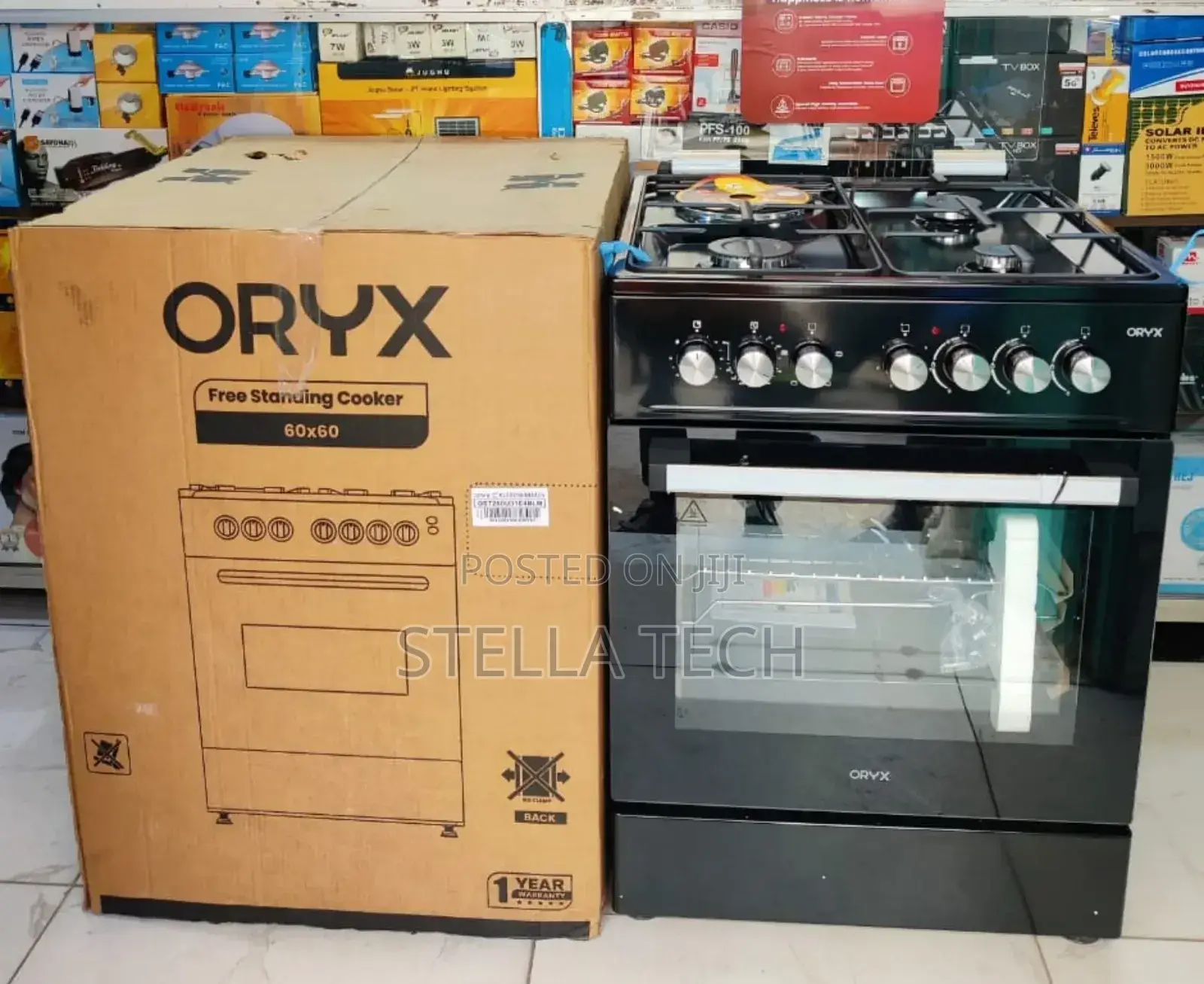 Mika Oryx Standing Cooker, 60cm X 60cm, 3 Gas Pool Jet Burners