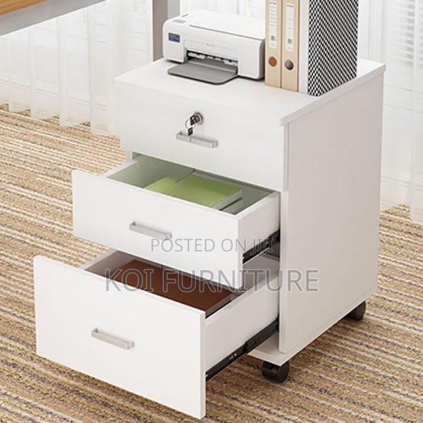 Office Cabinet : White Elitebloom Mobile Filing Cabinet - thumbnail 3