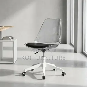 Office Chair : Modern Transparent Eames-Style Office Chair