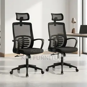 Office Chair : Black Mesh Ergonomic Chair