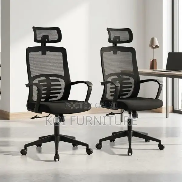 Office Chair : Black Mesh Ergonomic Chair