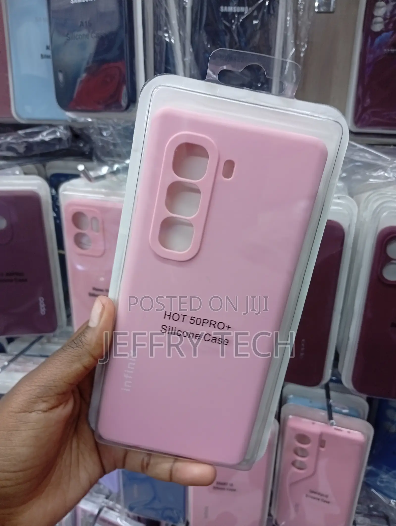 Infinix Hot 50 Pro+Soft-Touch Grip-Hard Silicone