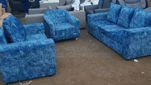 Blue Fabric Set of 3+2+1 Seater Sofa