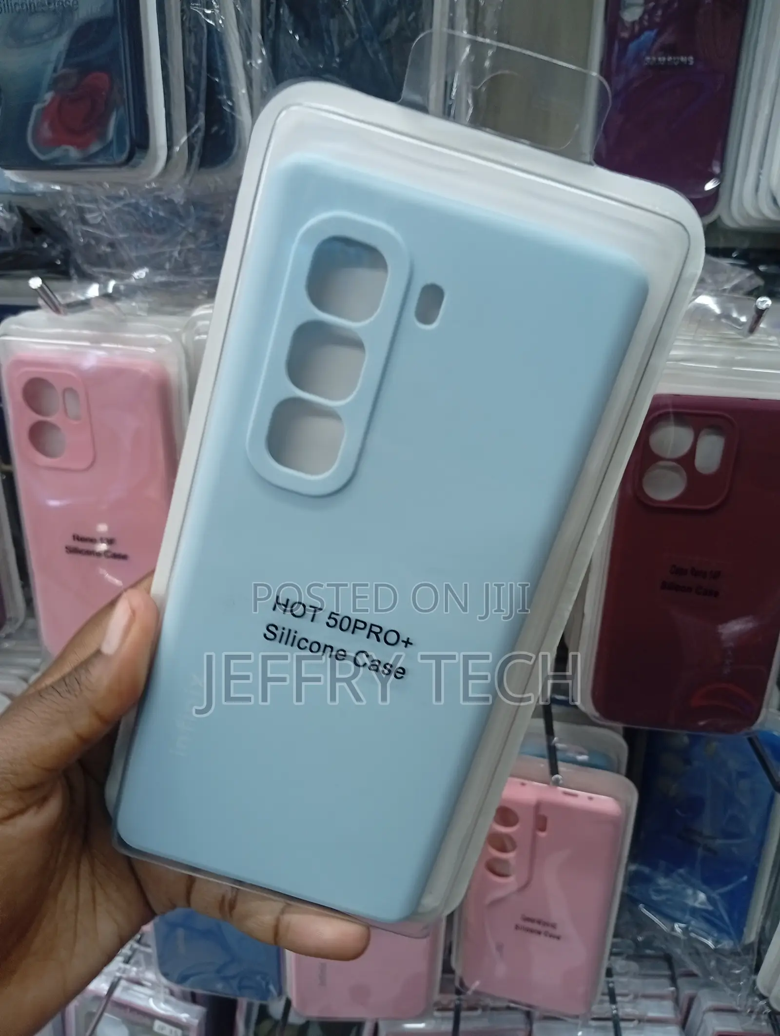 Infinix Hot 50 Pro+ Soft Inner Lining Smooth, Matte Finish Cover-Blue