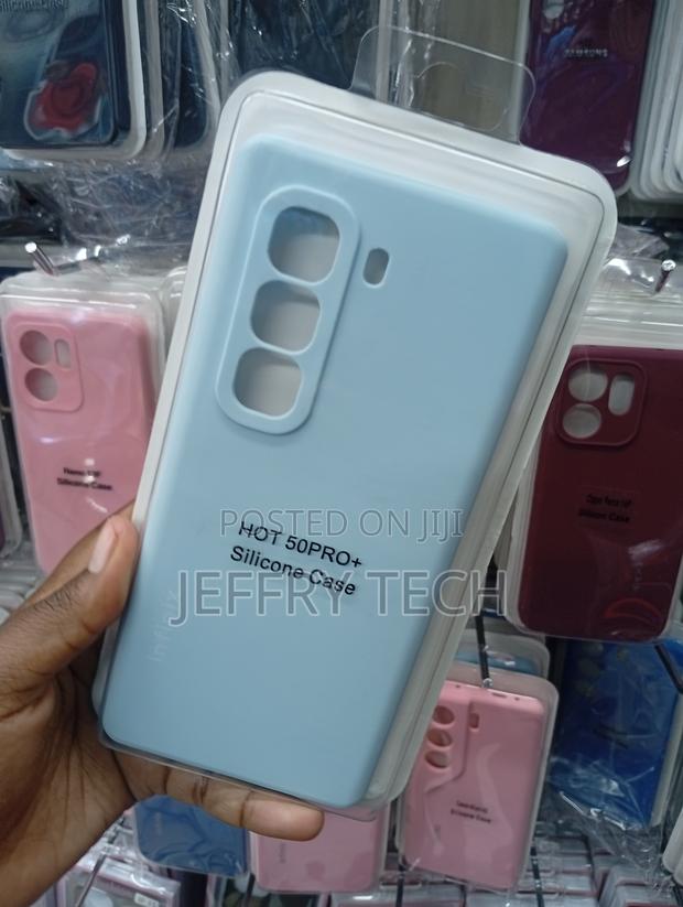 Infinix Hot 50 Pro+ Soft Inner Lining Smooth, Matte Finish Cover-Blue - thumbnail 2