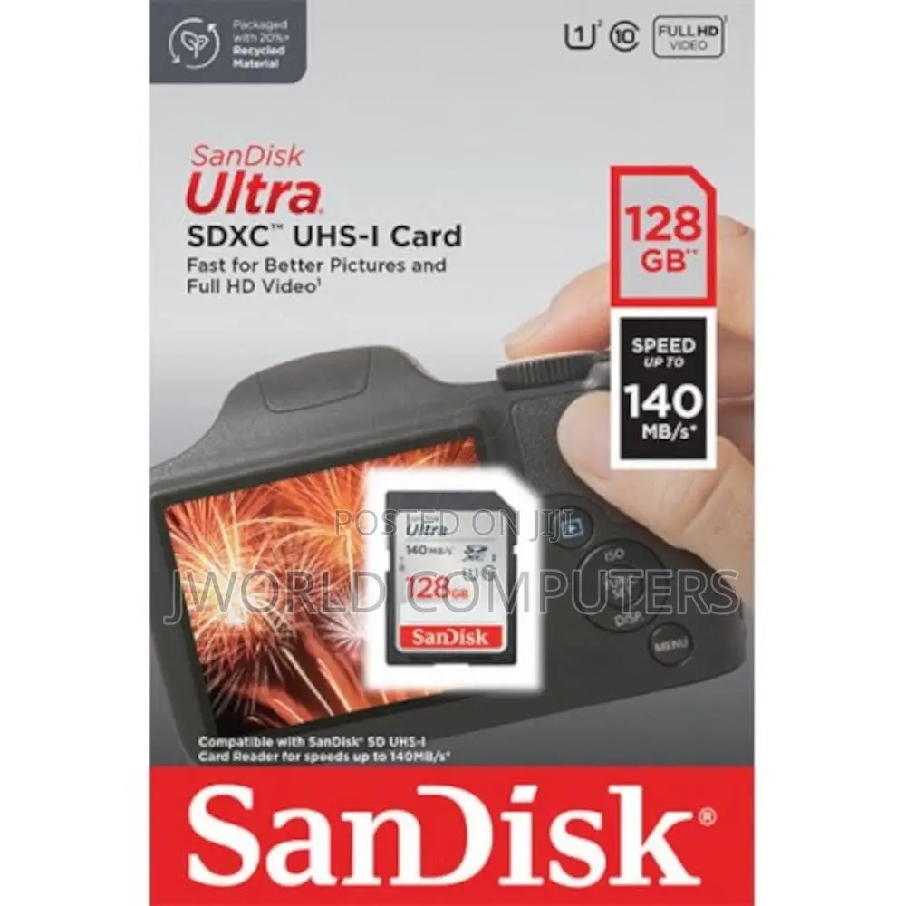 Sandisk 128gb 140mb/S Ultra Sd Card