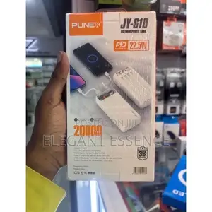 20000mah Fast Charging Power Bank Led Display, Built-in Cables – White