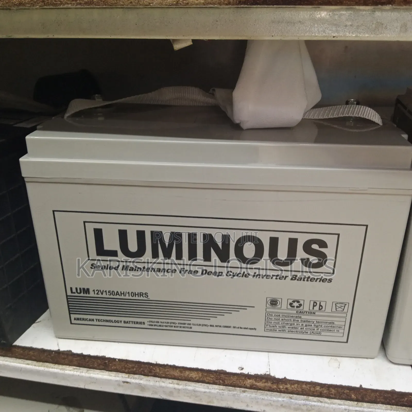 Luminous Gel Battery 12volts -150 Ah
