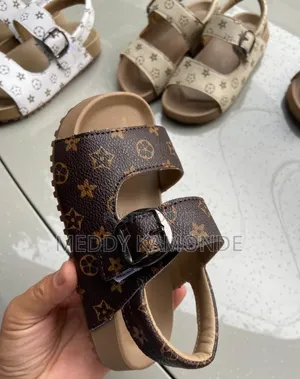 White Brown Boys Sandals Open Shoes