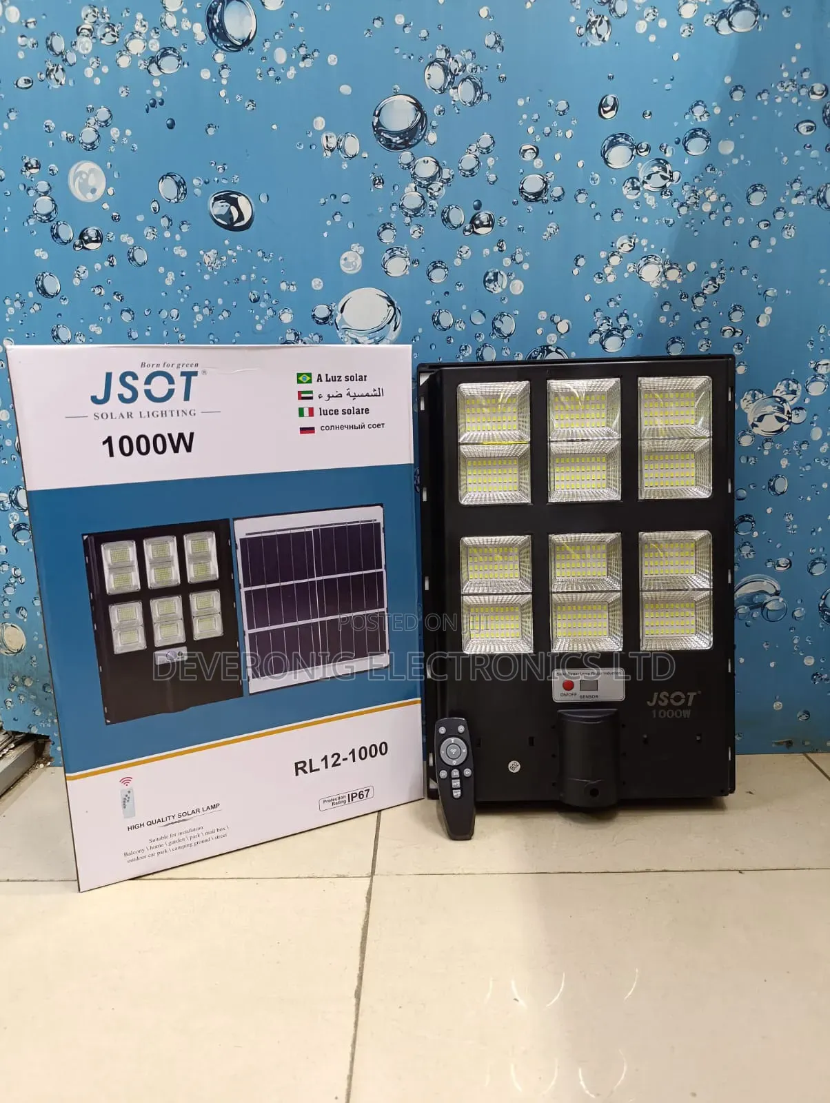1000w Solar Street Light + Pole