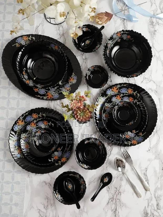 Side Plates Black Opalware