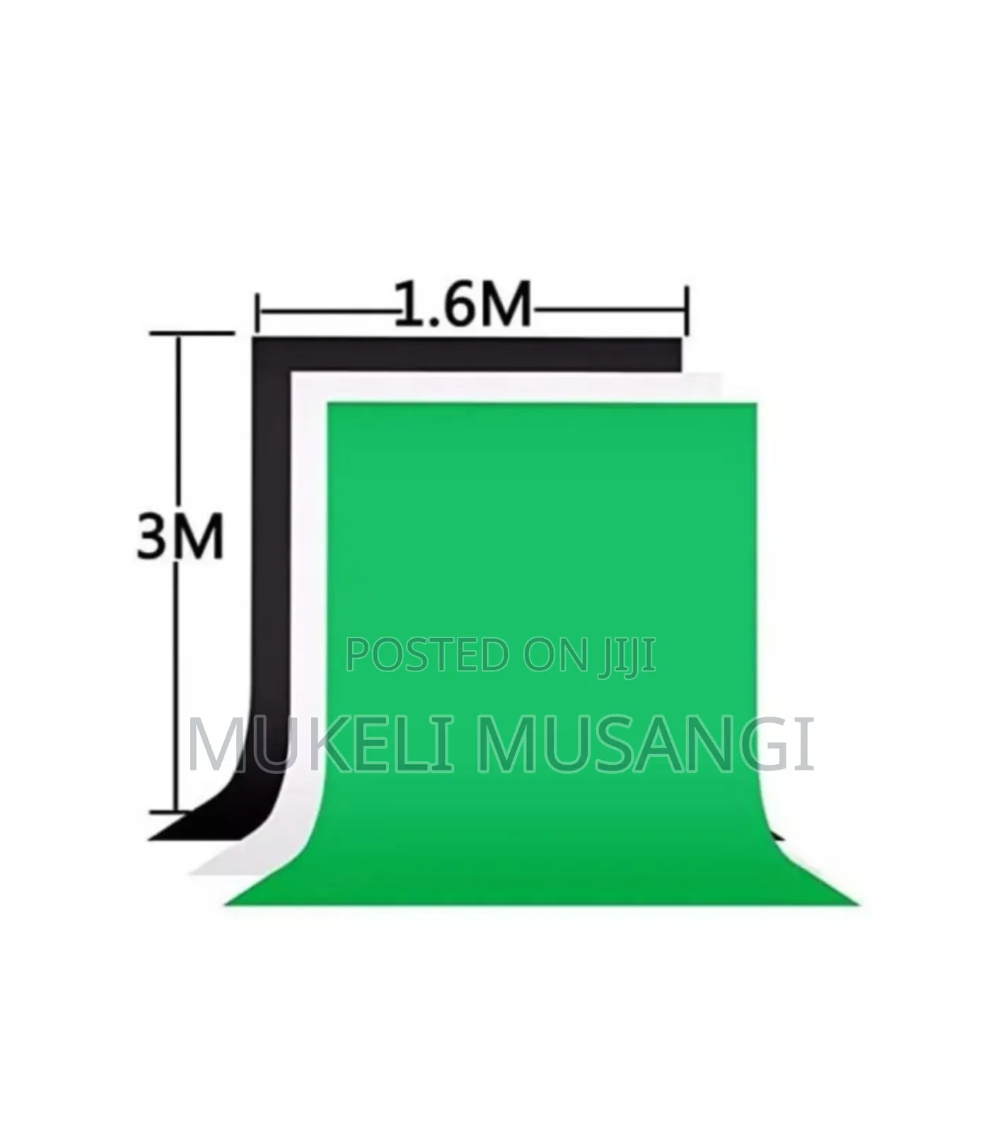 1.6×3m Cotton Background Cloth(Green)