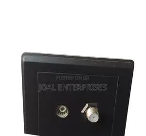 Tv Satellite Wall Outlet (Black Finish)