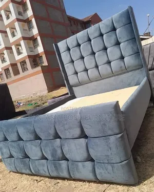 Gray Padded 5 by 6 Bed