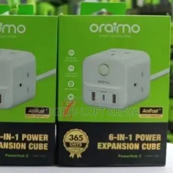 Oraimo Powerhub C 6 in 1 *20w* 3 AC Outlet 3 USB Output