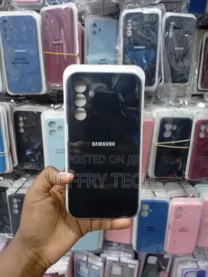 Samsung Galaxy A15 Flexible, Shock-Absorbing Plain Silicone Case-Black