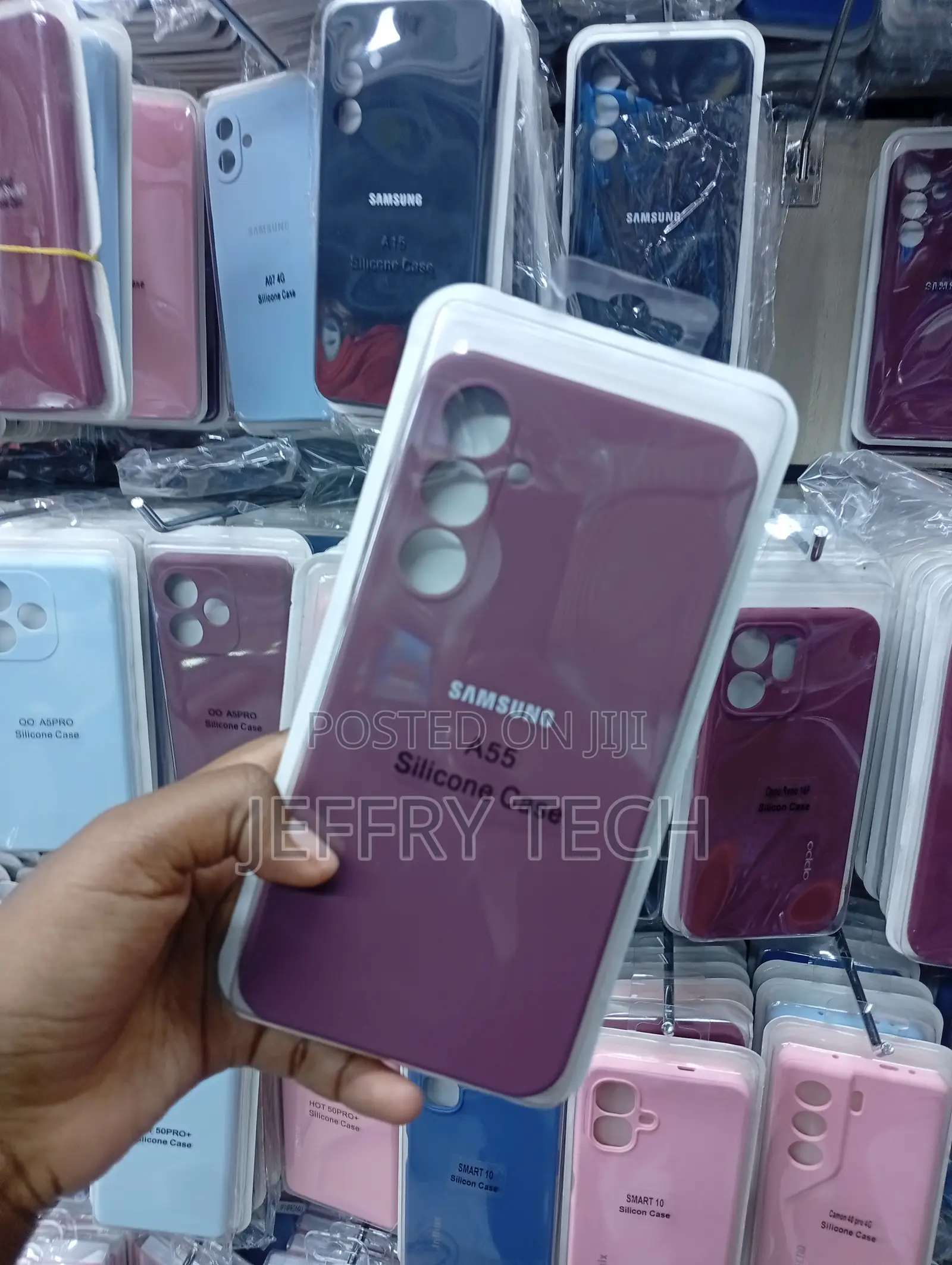 Samsung Galaxy A55 Premium Soft-Touch Liquid Silicone Case-Darkpurple
