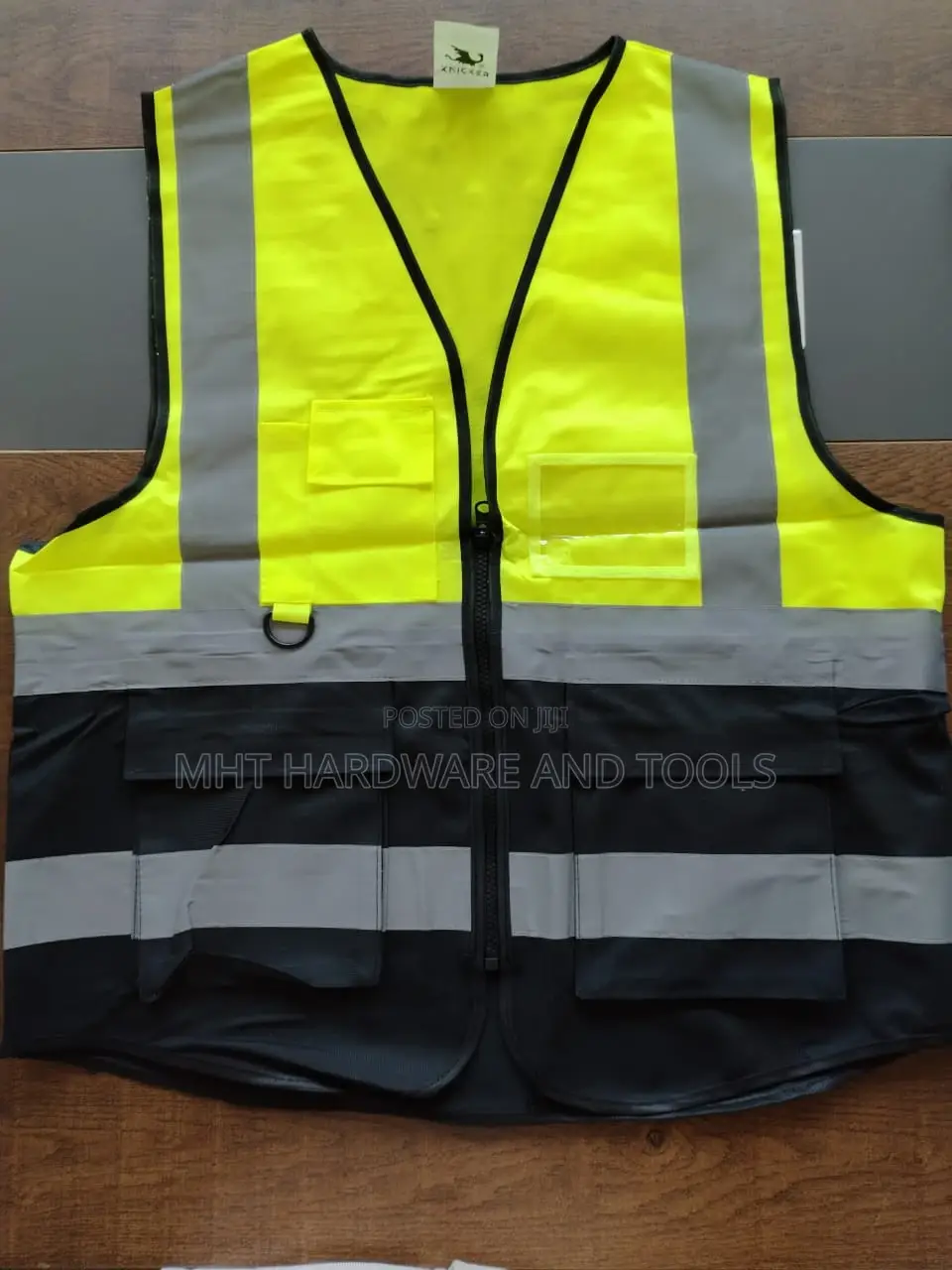 Executive Safety Reflector 120gsm With Pockets & Zip Yellow/Black