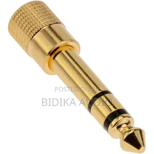 Gold-Plated Stereo 3.5mm to 1/4" Headphone Adapter