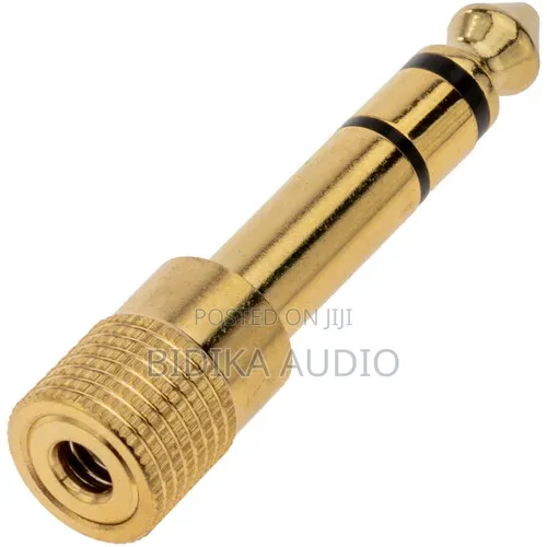 Gold-Plated Stereo 3.5mm to 1/4" Headphone Adapter