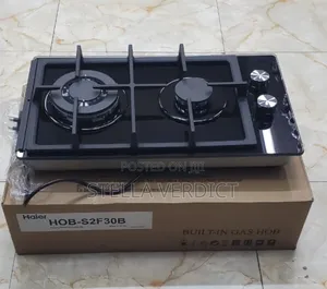 Haier Glass Inbuilt 2 Burner With Wok Burner Hob Cooker