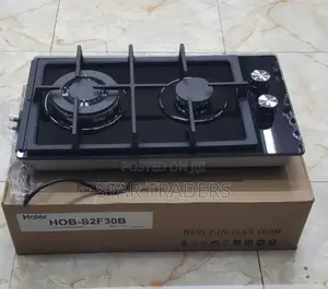 Haier Glass Inbuilt 2 Burner With Wok Burner Hob Cooker